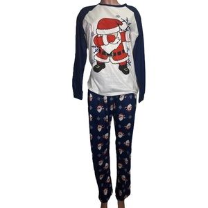 UNBRANDED Women’s Mom Md 2 Piece Christmas Panama Set Long sleeve Dabbing Santa